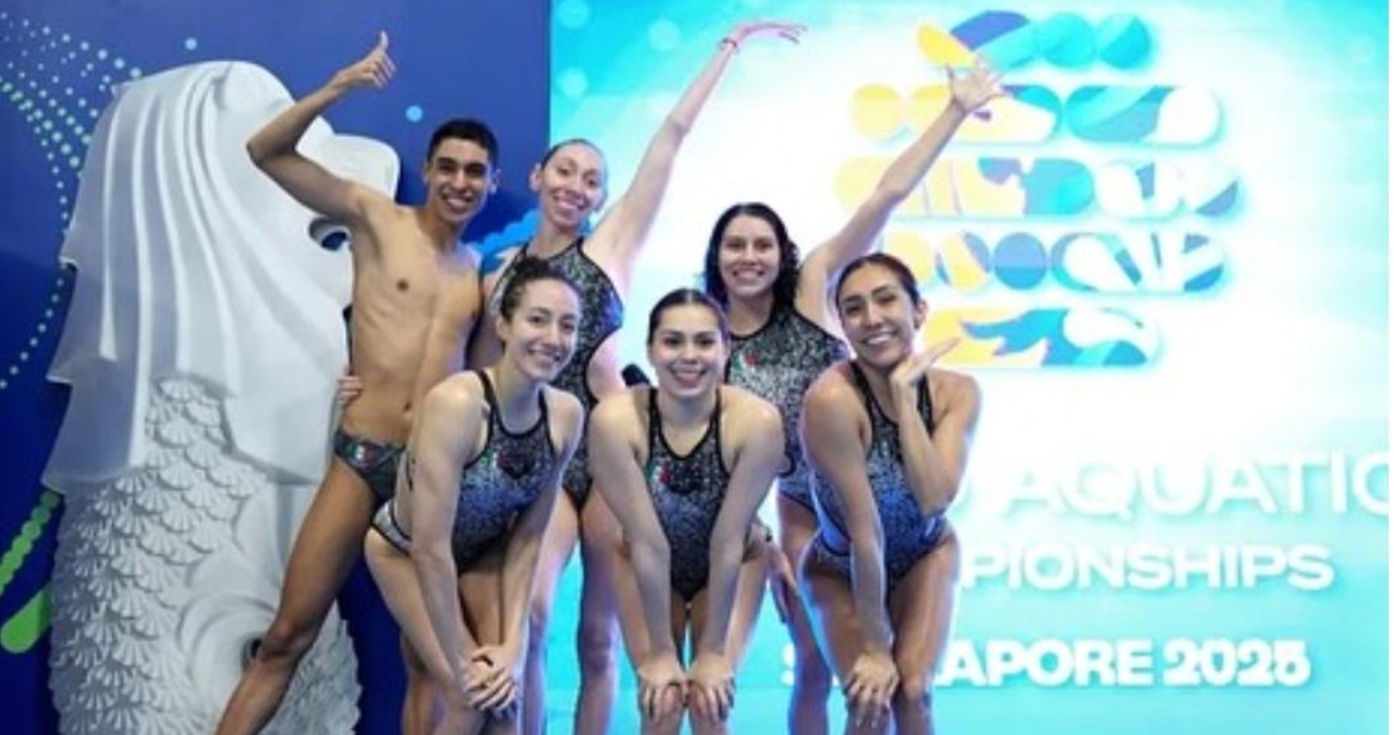 ¡Orgullo mexicano! Selección de natación artística se coloca entre las mejores del mundo en Singapur