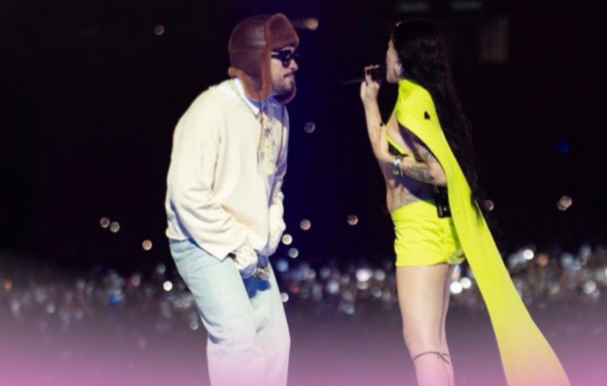 Momento histórico: Cazzu se sube al escenario con Bad Bunny